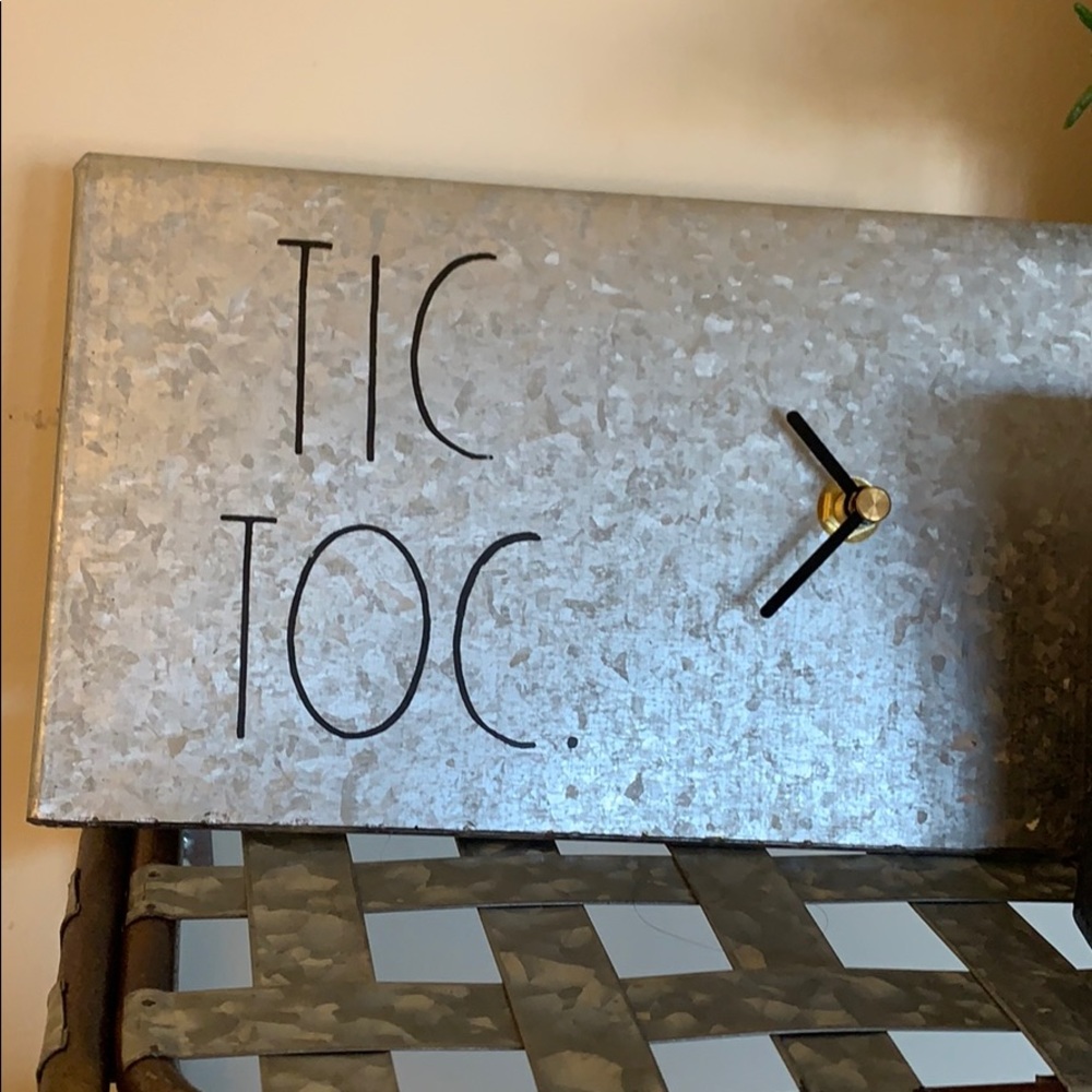Rae Dunn metal fold clock